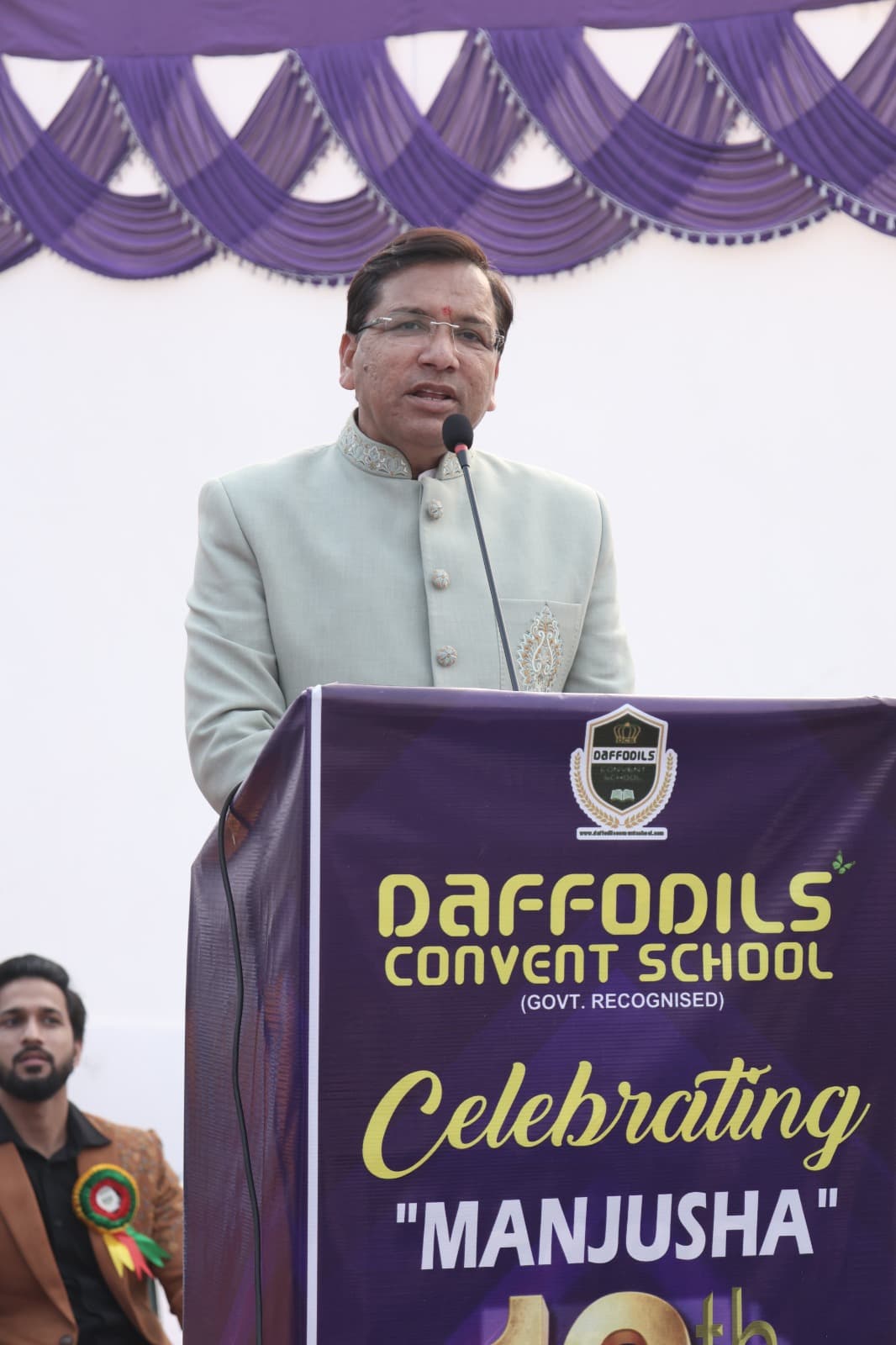 Principal giving speech