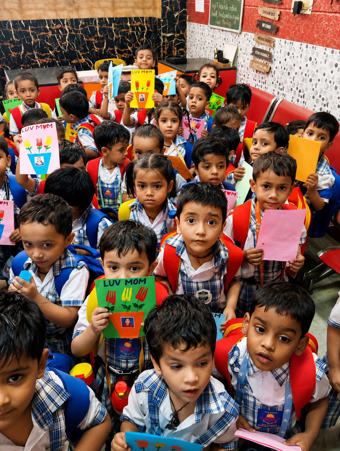 Students during Mother's Day activity